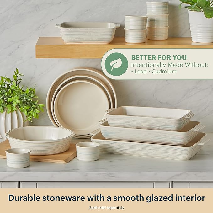 Pyrex 8-Piece, 6oz Ceramic Ramekin Bakeware Set, Nonstick Souffle Oven Pans, Bakers, For Baking, Roasting, Steaming - Image 3