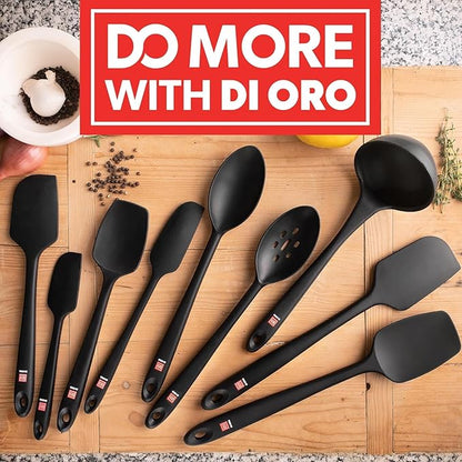 DI ORO 6-Piece Silicone Spatula Set - Rubber Kitchen Utensils for Baking, Cooking & Mixing - Heat-Resistant 600°F BPA Free Spatulas for Nonstick Cookware - Dishwasher Safe (Teal)