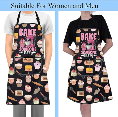 FUSTMW Cake Maker Gifts for Baker Kitchen Baking Apron with Pocket Baker Gifts for Dessert Makers Pastry Chef Apron
