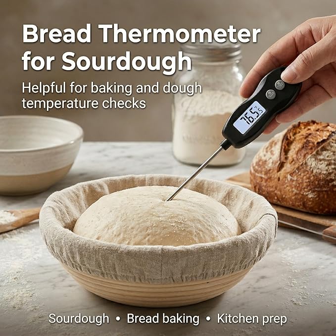 Meat Thermometer Digital with Backlight – Instant Read Food Thermometer Waterproof for Cooking BBQ Grilling Steak Bread Baking Turkey Candy Oil Liquid (Black) - Image 8