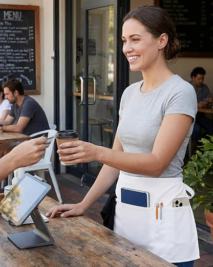 Xeoxarel Aprons with 4 Pockets (Available in 3 Pack / 7 Pack) 23.5'' X 11.5'' - Image 2