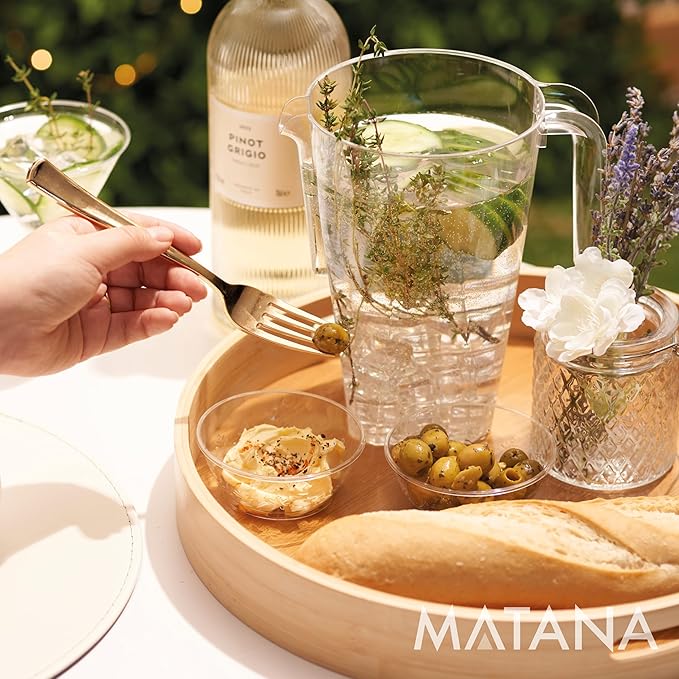 MATANA 6 Pack Clear Water Pitchers - 52 oz Plastic Beer Pitcher with Handle for Drinks, Juice, Lemonade, Beverages - BPA-Free Iced Tea Pitcher for Fridge, Home, Party, Event - Image 6