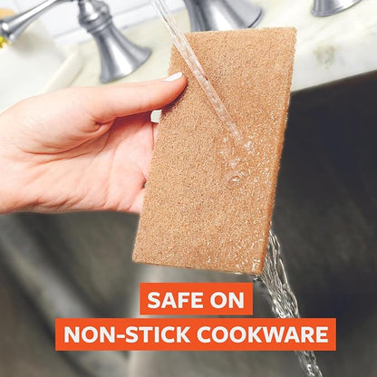 Full Circle Neat Nut, Walnut Scour Pads – Pack of 8 – Powerful, Non-Scratch Dish Scrubber Made with Plant-Based & Recycled Materials, Safe for Nonstick - Image 4