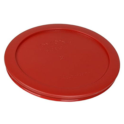 Pyrex 7201-PC 4-Cup Poppy Red Food Storage Replacement Lid (4-Pack) - Made in USA - Image 2