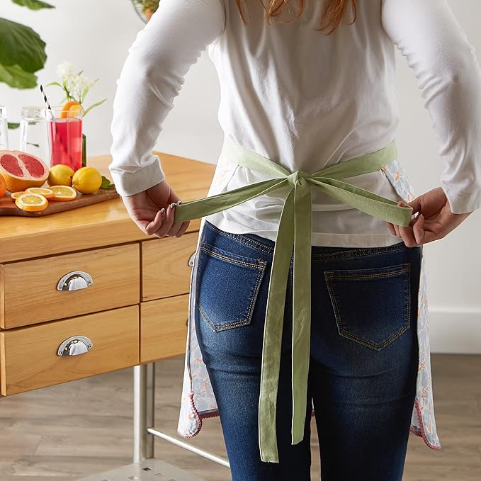 DII Women's Spring & Summer Apron Collection Adjustable, Two Large Pockets & Extra Long Ties, One Size Fits Most