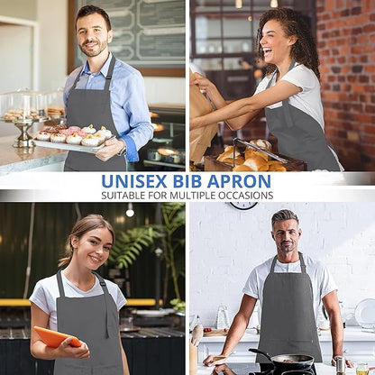 Utopia Kitchen 2 Pack Bib Apron, Adjustable with 2 Pockets, Water and Oil Resistant, Cooking Kitchen Chef Apron for Women Men - Image 5