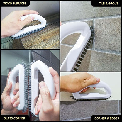 Grout Brush with Stiff Nylon Bristles, Heavy Duty Hand Grout Scrub Brush for Cleaning Baseboards, Floor, Corners, Tiles, Shower, Bath Tub, Floor, Tiles and Other Surfaces - Image 4