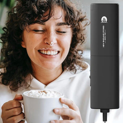 Powerful Milk Frother with Self-Stand Design, Handheld Foam Maker Mini Whisk Drink Mixer for Coffee, Cappuccino, Latte, Matcha, and Hot Chocolate - Image 6