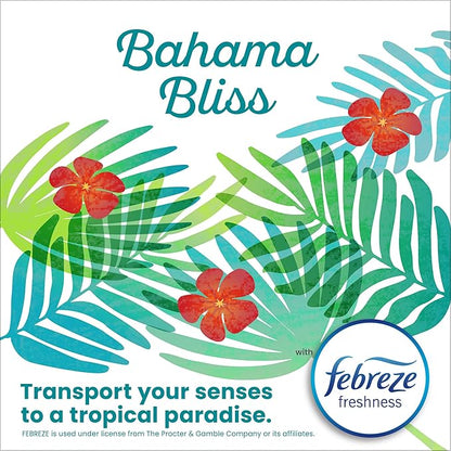 Glad Small Trash Bags 4 Gallon, Febreze Bahama Bliss Garbage Bags, Odor Resistant with Drawstring, 80 Count (Pack of 2)