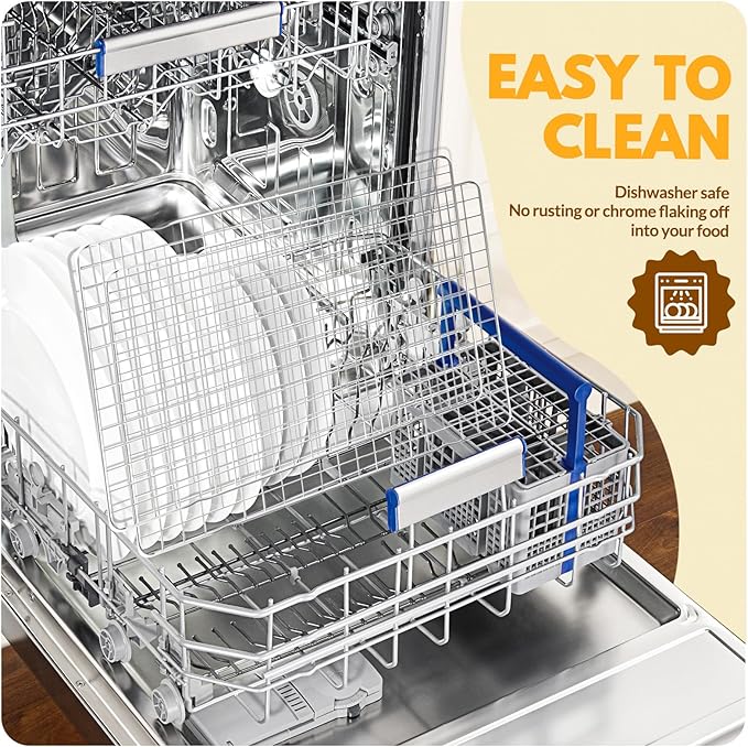 2 PCS Cooling Racks for Cooking and Baking, 15x10 Inches Stainless Steel Cooling Rack, Sheet Pan with Wire Rack for Baking Sheet, Bacon Rack Oven Safe Fits Jelly Roll Sheet Pan - Image 5