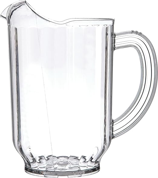 Carlisle FoodService Products 554607 Restaurant-Style SAN Plastic Pitcher, 60 oz., Clear (Pack of 6) - Image 3