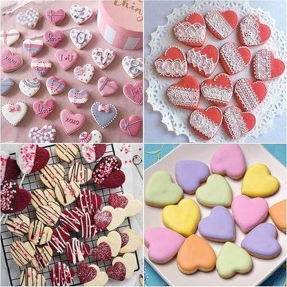 AIERSA Mini Heart Cookie Cutter, 20 Cavity 1.3 Inch Small Tiny Heart Shaped Cookie Cutters for Mother’s Day Valentine’s Day Wedding Baking, Stainless Steel