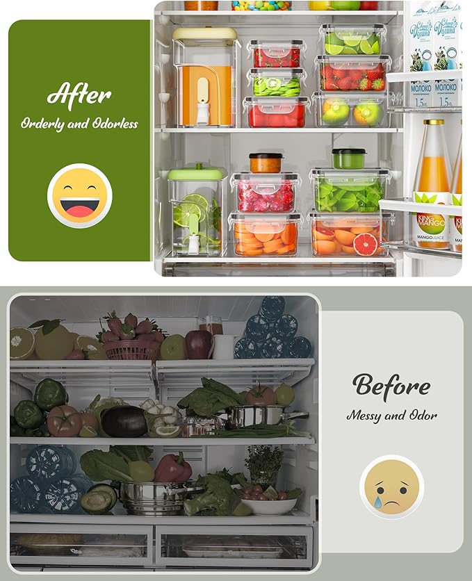 50 Piece Food Storage Containers with Lids(25 Containers & 25 Lids), BPA-Free Plastic Food Containers for Kitchen Storage and Organization, Leak Proof Meal Prep Container, Includes Labels & Pen - Image 4