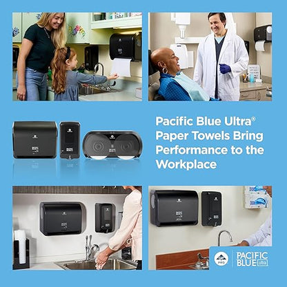 Georgia-Pacific Pacific Blue Ultra 9" Mini Automatic Paper Towel Dispenser by GP PRO (Georgia-Pacific), Black, 54518, 14.1" W x 6.5" D x 11.1" H - New Version - Image 11
