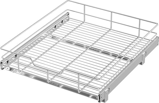 Pull Out Cabinet Organizer 20" W X 22" D, Slide Out Drawers For Kitchen Organizers and Storage, Pull Out Drawers For Cabinets Capacity Heavy Duty Caddy, Cabinet Shelves Chrome-Plated, Bathroom Pantry by STORKING