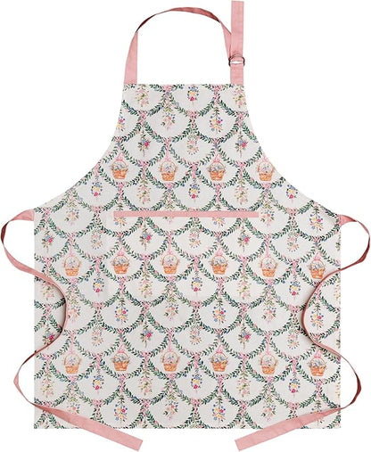 Maison d' Hermine 100% Cotton Apron for women with Pocket Kitchen Chef Apron for Men Cooking Mothers Day Gifts