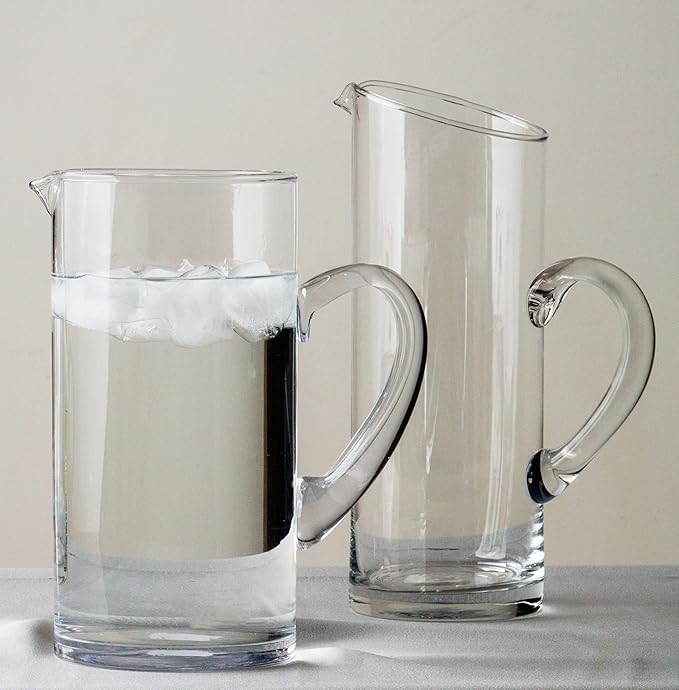 Glass Water Pitcher with Spout – Elegant Serving Carafe for Water, Juice, Sangria, Lemonade, and Cocktails – Crystal-Clear Glass Beverage Pitcher. - Image 6