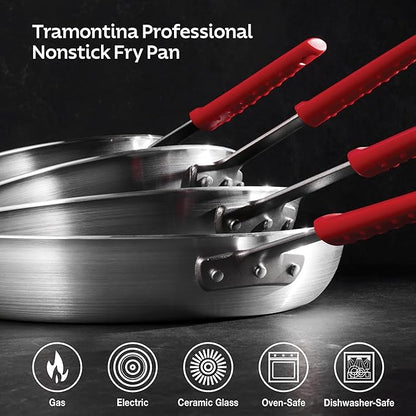 Tramontina Professional 8-Inch Non Stick Small Frying Pan, Heavy-Gauge Aluminum Skillet with Reinforced Nonstick Coating, Red Handle, Dishwasher and Oven Safe - Image 6