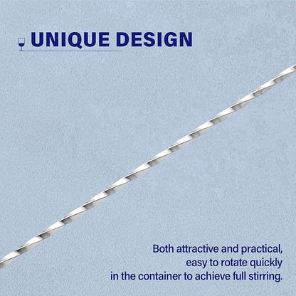 Briout Bar Spoon Cocktail Mixing Stirrers for Drink, Stainless Steel 12 Inches Long Handle, Silver 2 Pieces - Image 4