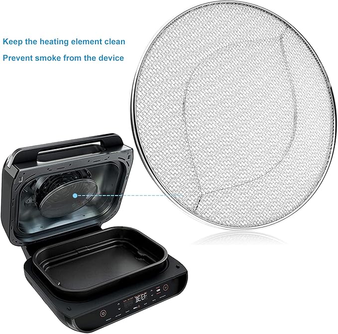 Replacement Splatter Shield for Ninja Foodi FG551 Air Fryer,Stainless Steel Splatter Screen Accessories for Ninja Foodi Smart XL 6-in-1 Indoor Grill, FG550, BG500A, DG551
