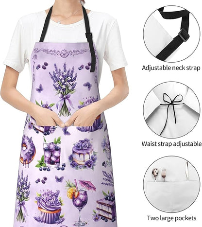 Funny Apron Polyester Grooming Aprons with Pocket for Cooking Kitchen Grilling Adults