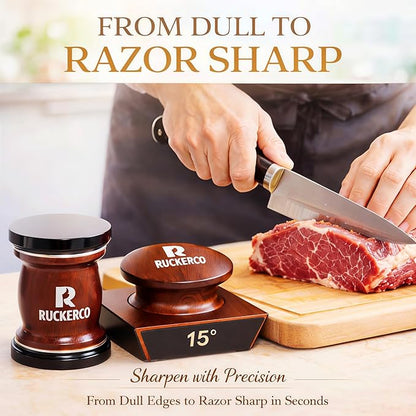 The Original Patented Knife Sharpener Kit, 4 Replaceable Ceramic Grinding Discs,Rolling Knife Sharpener 15& 20& 12& 25 Inclination Angles, Mother's Day, Father's Day,Birthday Give to You Love Most - Image 2