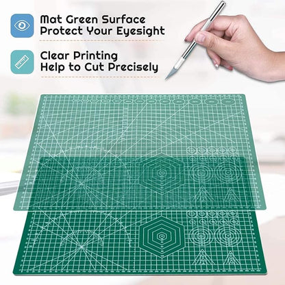 anezus Self Healing Sewing Mat, 12inch x 18inch Rotary Cutting Mat Double Sided 5-Ply Craft Cutting Board for Sewing Crafts Hobby Fabric Precision Scrapbooking Project - Image 4