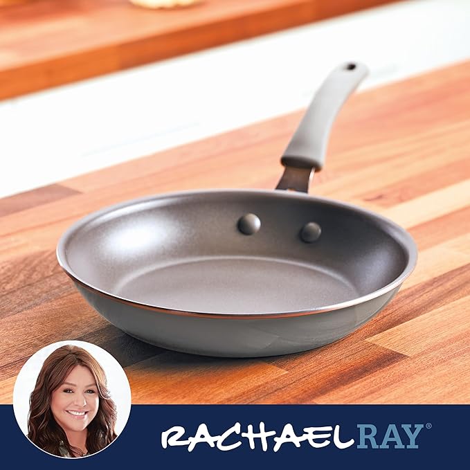 Rachael Ray Cook + Create Nonstick Frying Pan/Skillet, 10 Inch, Gray - Image 9