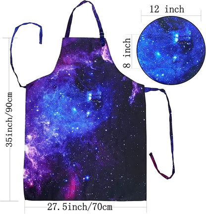Adjustable Waterproof Apron Bib Apron with 2 Pockets Cooking Kitchen Aprons for Women Men Chef