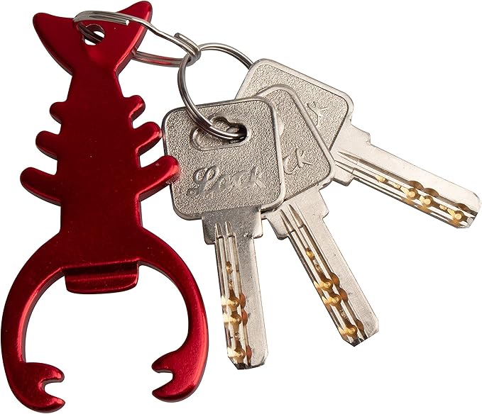 SWATOM Lobster Bottle Opener Keychain Beer Openers Tool Key Chain Ring Accessories