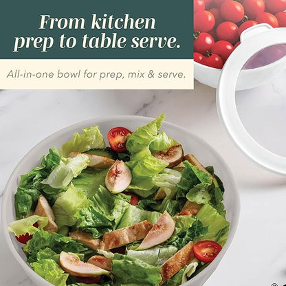 COOK WITH COLOR Mixing Bowls with Lids - 12 Piece Plastic Nesting Bowls Set includes 6 Prep Bowls and 6 Lids, Microwave Safe Mixing Bowl Set, Green Diamond - Image 9