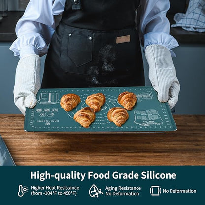 DANIA & DEAN [Pro Edition] 1.1mm Heavy-Duty Silicone Pastry Mat with 4.5mm Raised Edge, Exclusive Mom Theme 26"x16" Large Baking Mat for Rolling Dough, Non-Slip Spill-Proof Kneading Mat, Gift for Mom - Image 6