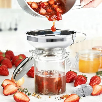 6 Pack Stainless Steel Canning Funnel for Filling Mason Jar with Mesh Strainer, Wide & Narrow Mouth Funnels for Kitchen Use, Filling Bottles & Dry Ingredients, Kitchen Gadgets Canning Supplies Kit - Image 5