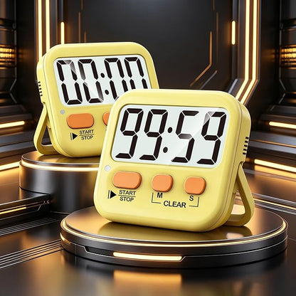 Antonki 2 Pack Digital Timer for Kids, Magnetic Countdown Kitchen Timers for Cooking, Egg, Classroom, Teacher, Exercise, Study, Oven - Battery Included - Image 2