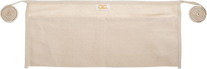 Custom Leathercraft Clc C6 Canvas Waist Apron Two Pocket, Unisex Adult, White, (Pack of 2)