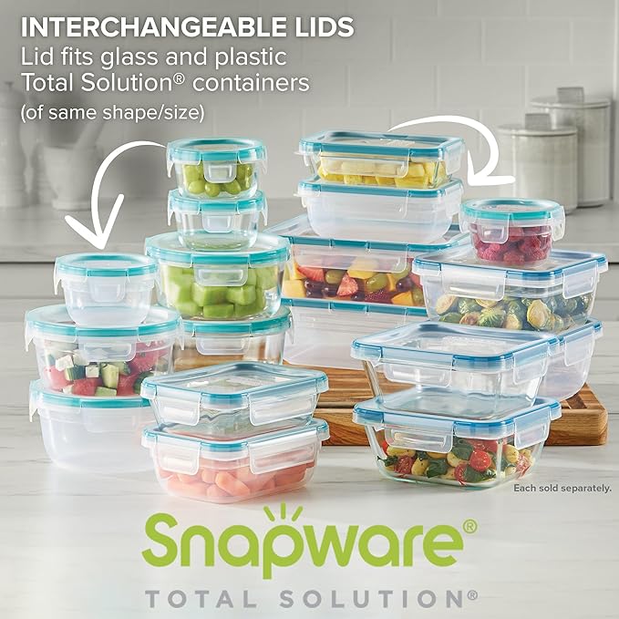 Snapware Plastic Total Solution 3-Pack (8.5-Cup) Food Storage Containers Set, Leakproof & Airtight Plastic Locking Lids Rectangular Containers, BPA-Free Lids, Microwave Dishwasher Freezer Safe - Image 8