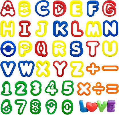 Dough Tool Set with Dough Alphabet Cutters,Numbers Cutters,Mathematical Symbols,Great Dough Tools for Learning Letters and Numbers - Image 8