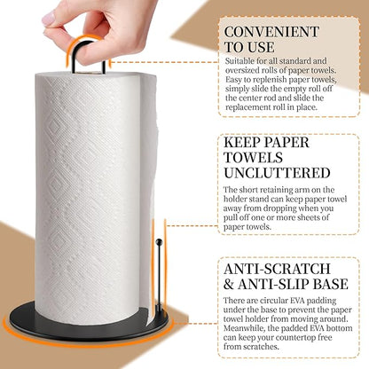 20Pack Paper Towel Holder,Bulk Black Paper Towel Holder Stand Countertop for Kitchen - Image 3