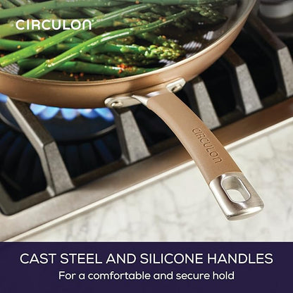 Circulon Premier Professional Hard Anodized Nonstick Cookware Induction Pots and Pans Set, 8 Piece - Bronze - Image 7