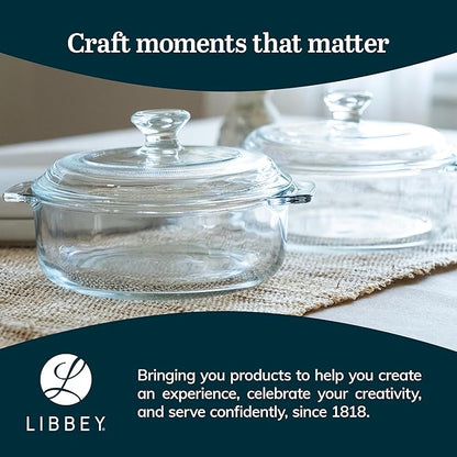 Libbey Baker's Basics 2 Piece Glass Dishes with Lids - Elegant Casserole Dishes for Oven with Lids - Versatile Baking Dish to Store Leftovers & More - Image 6