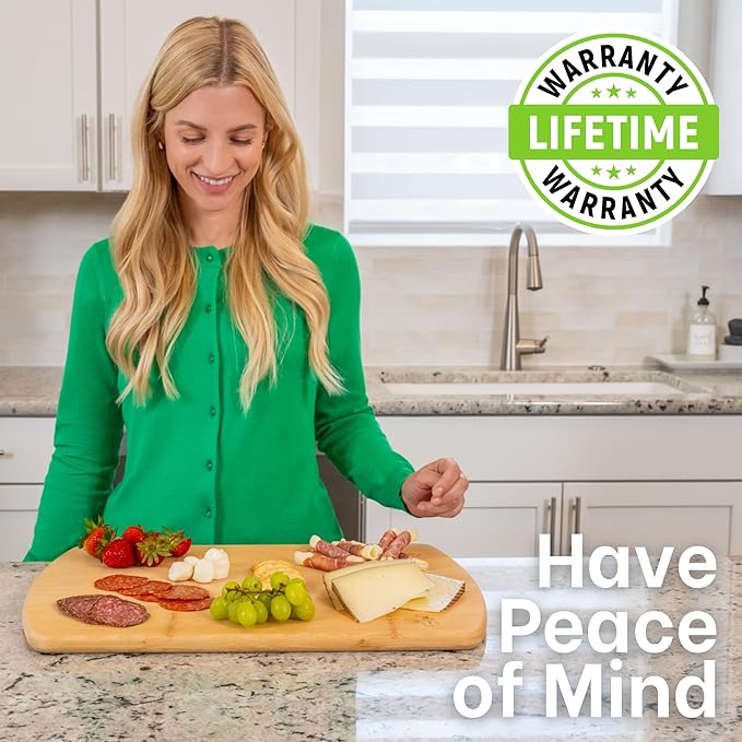 FSC-Certified Extra Large Bamboo Cutting Board Featuring 18 Inch Glue-Free Surface™ – XL, Non-Toxic Wooden Board for Family Kitchens, Butcher Block Style Food Prep with Lifetime Replacements - Image 6