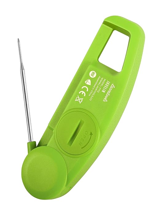 Lavatools Javelin® Ultra-Fast 3-Second Digital Instant Read Meat Thermometer for Grill and Cooking, 2.75" Probe, Compact Foldable Design, Large Display, IP65 Water Resistant, NSF Certified – Wasabi - Image 3