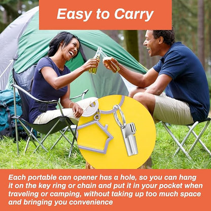 12 Pieces Military Style Can Openers with Key Rings, Anglecai P-38 Military Camping Can Openers Stainless Steel Army Survival Cans Opener Portable Cans Opener for Traveling (Style 4 (P38))