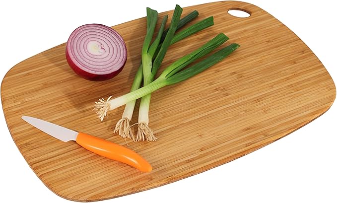 Totally Bamboo GreenLite Dishwasher Safe Cutting Board, 13.5" x 9" Reversible Bamboo Chopping Board | Lightweight Kitchen Prep Board for Vegetables, Meats, Cheese and More