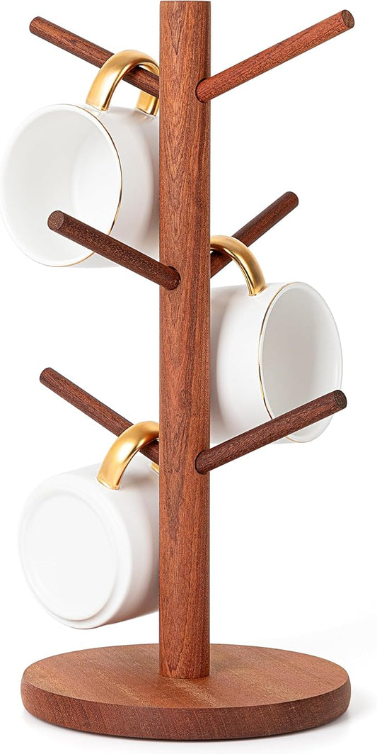 MyLifeUNIT Mug Holder Tree, Coffee Cup Holder with 6 Hooks (Reddish Brown) by MyLifeUNIT