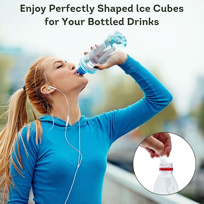 Lily's Home Silicone Ice Cube Tray with Lid Set of 2, BPA-Free, Ideal for Water Bottles & Sports Bottles, Flexible & Stackable Design for Quick Release, Ice Cube Trays for Freezer(11.81"*4.72"*0.95") - Image 6
