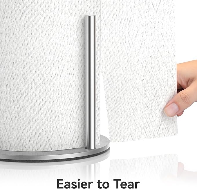 Paper Towel Holder Countertop, Stainless Steel, Silver, for Kitchen, Pantry, RV - Image 2