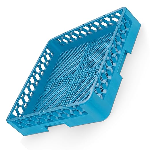 Carlisle FoodService Products Opticlean Flatware Rack Dishwashing Tray for Kitchens and Restaurants, Plastic, 18.25 Inches, Blue