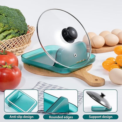Li&Zhao Spoon Rest for Stove Top - Stove Spoon Holder for Kitchen Counter Pot Lid Holder Utensil Rest Cooking Spoon Holder