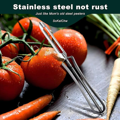 Potato Peelers for Kitchen, 2 Pcs, Just Like Mom's old steel Peeler - Image 4